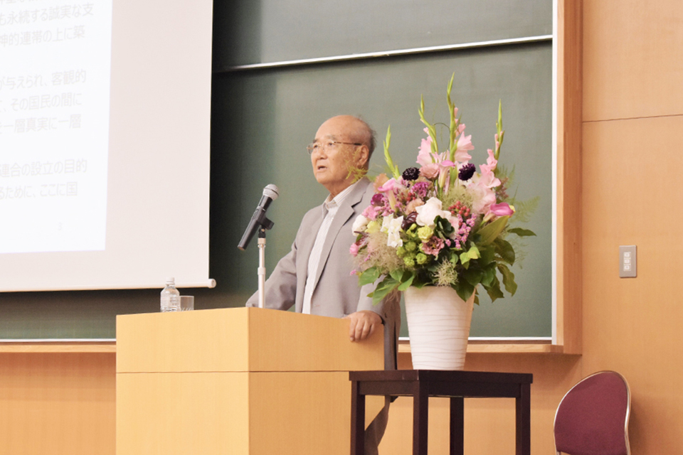 学校法人和洋学園「第5回 創立125周年記念連続講演会」松浦晃一郎氏による講演会を開催しました
